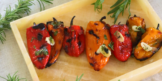 Grilled and Marinated Sweet Mini Peppers