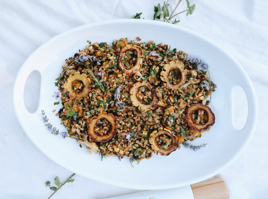 Farro Grain Bowl with Squash and Cauliflower