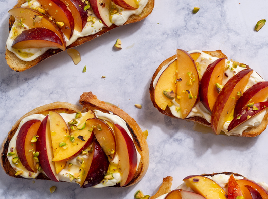 Ricotta and Peach Toast