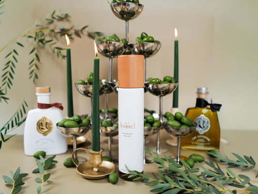 kyoord high phenolic olive oil gift set with three EVOO bottles