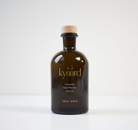 kyoord ultra high phenolic olive oil, 2000+ mg/kg polyphenols, Kalamon variety