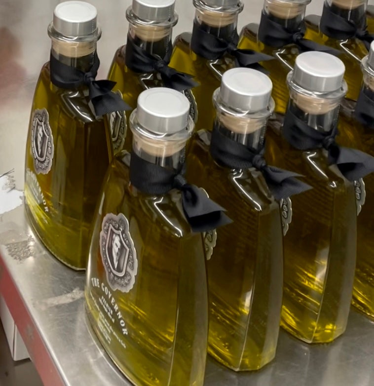 The Governor Premium extra virgin olive oil bottles from Corfu, Greece